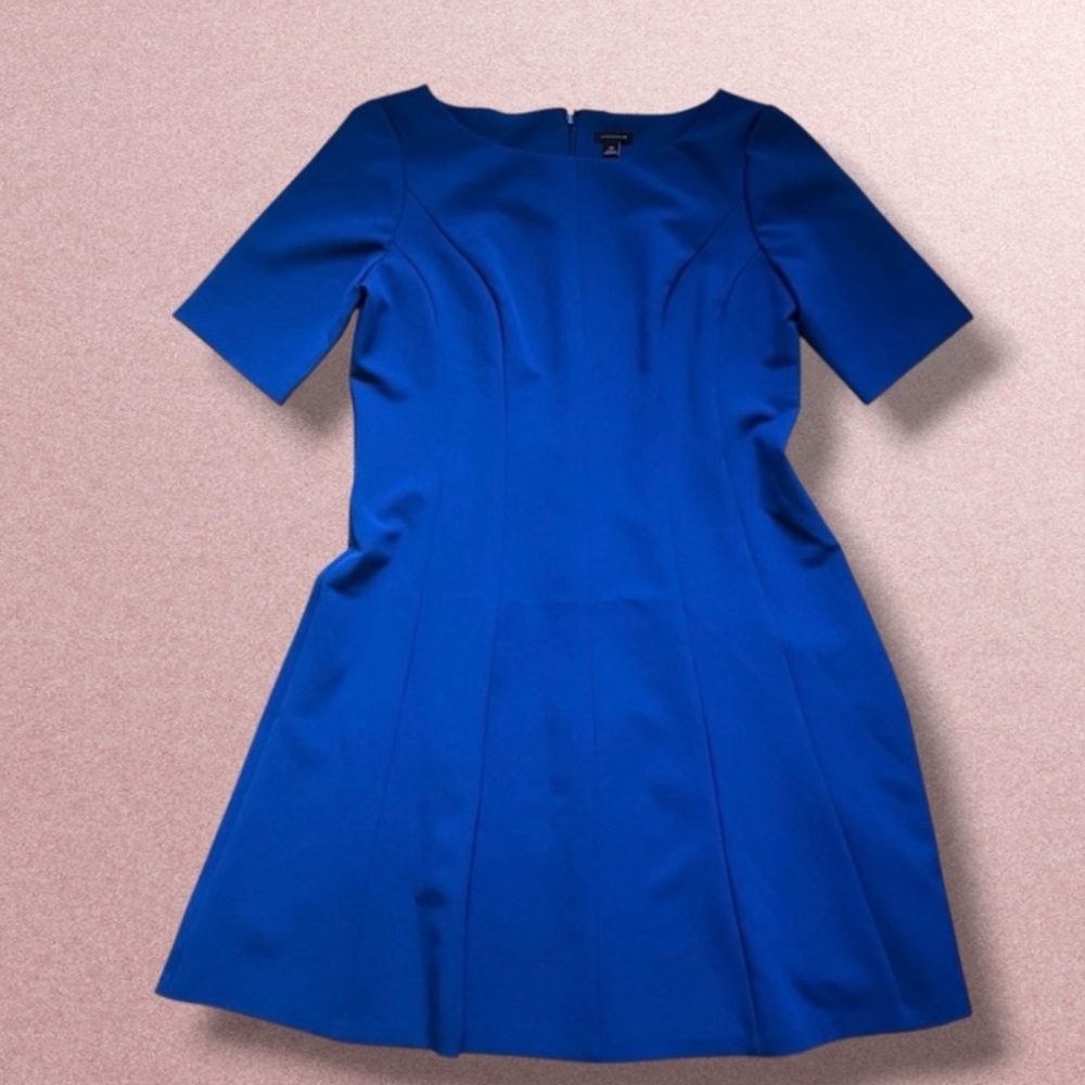 NWT Ann Taylor Fit & Flare Dress Size 14 Cobalt Blue